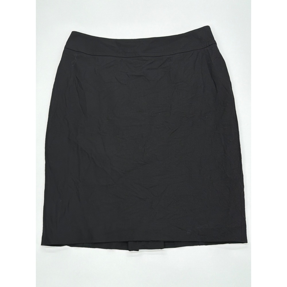 Petite Sophisticate Black Stretch‎ Wool Pencil Skirt Size 4 Professional Office